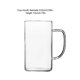 thumbnail image 5 of Advancent Taza de vidrio resistente al calor, tazas de café, té, leche, jugo, cerveza, taza transparente con asa, tazas de restaurante, regalo Teteras, 5 of 6