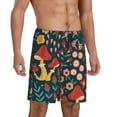 thumbnail image 3 of Rocae Berries and Flowers for Men's Soft Sleep Pajama Shorts, Waistband and Pockets, 3 of 9