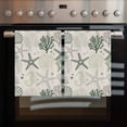 thumbnail image 2 of Green Coastal 1 Pack Kitchen Towel, Water Absorbent Dish Towel, Ocean Coral Starfish Seahorse Farmhouse Decorative Hand Towels - Quick Drying Cloth for Cooking Baking, 18x28 Inch, 2 of 8