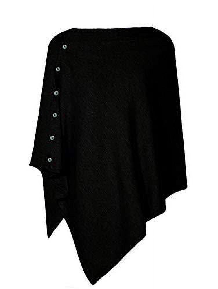 StylesILove Multi-Use Knit Nursing Shawl Poncho Adjustable Buttons for Breastfeeding Protection Nursing Cover Multi-Way Scarf