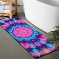 thumbnail image 2 of Colorful Tie Dye Mandala Pattern Bathroom Rugs Mat,Non Slip Microfiber Bathroom Rug,Rubber Backing,Soft Bathroom Mats for Bathroom Floor,Tub and Shower,47x17in(120x43cm), 2 of 5