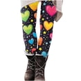 thumbnail image 5 of Neewe Women's Thick High Waist Yoga Pants,Heart Printed Tummy Control Workout Running Yoga Leggings for Women, 5 of 6