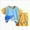 A098-Yellow, variant on NIEWTR Toddler Baby Boy Girls Summer Short Sleeve Truck Print T-Shirt Tops Elastic Shorts Set 2PcsCasual Outfit Set T-Shirt For 1t 2t 3t 4t 5t 6t Pajamas & Dailywear (Green,18-24 Months)