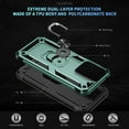 thumbnail image 2 of Case for Motorola Moto G (2025), Military Grade Protection Shockproof Non-Slip Cover with Metal Rotatable Ring Stand, Magnetic Car Mount Holder Fashion Case for Motorola Moto G (2025), Darkgreen, 2 of 7