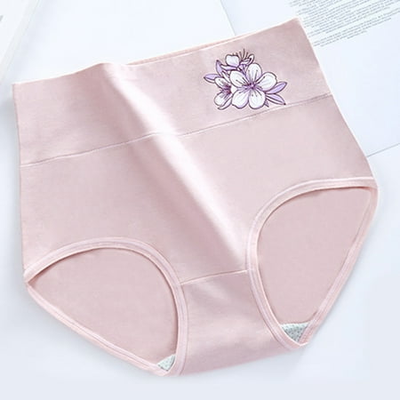 

KaLI_store Womens Cotton Underwear Women s Cotton Underwear High Waisted Full Coverage Ladies Panties