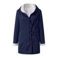 thumbnail image 4 of Chaqueta de invierno para mujer, larga, cálida, forrada, tallas grandes, de algodón, para mujer, chaqueta tipo parka, abrigo de otoño e invierno para mujer (L), 4 of 5