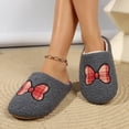 thumbnail image 5 of Fnooota Womens Fuzzy Slippers, Warm Comfort Non Slip Winter House Slippers Home Shoes Gray Size 9-9.5, 5 of 7