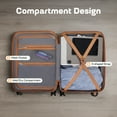 thumbnail image 6 of Carry On Luggage 22 x 14 x 9 Airline Approved Lightweight Hardside Spinner Luggage with TSA Lock and Laptop Compartment, Beige, CY2431, 6 of 9