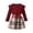 Red*, variant on RUTAYY Girls 2 Piece Casual Set Crew Neck Button Ruffle Long Sleeve Knit Tops Plaid Wrap Skirt Kids Daily Outfit White
