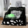 thumbnail image 3 of Mantas de película de terror B-Beetlejuice, manta de franela, manta cálida, manta suave y cómoda, manta de viaje, ropa de cama, regalo de cumpleaños, 3 of 5