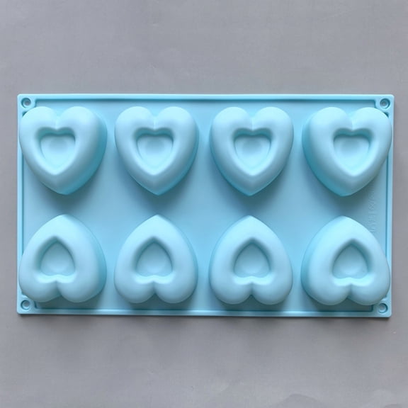 Cookie Cutters,Heart Shaped Silicone Nonstick Heart For Christmas Valentine's Day Candy Tartlets Soaps Dessert Baking