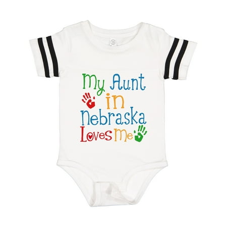 

Inktastic My Aunt in Nebraska Loves Me Gift Baby Boy or Baby Girl Bodysuit