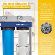 Express Water – Big Blue Sediment Replacement Filter – SED Dirt, Sand, Rust High Capacity Water Filter – Whole House Filtration – 5 Micron – 4.5” x 20” inch