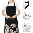 thumbnail image 4 of Kdxio Japanese White Crane Apron with Pockets Adjustable Kitchen Aprons for Men Women Waterproof Aprons for Cooking,Drawing,Crafting, Baking Household Cleaning, 4 of 8