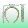 thumbnail image 5 of Sprinkle Headband Decor Hairbands Wide Fashion Hair Hoops Hair Accessories for Women Green, 5 of 7