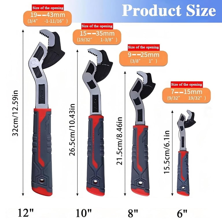 Pipe Vise Micro 5 Self Adjusting Pipe Wrench, Self Locking Universal ...
