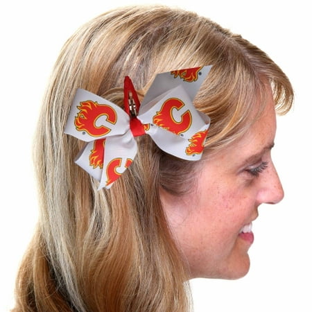 Calgary Flames Women's Team Logo Hair Bow - No Size