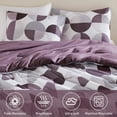 thumbnail image 2 of Regency Heights Twin/Twin XL Size Comforter Set, Purple Bedding Set for All Seasons, 2-Piece Round Geometric Print Bedding Comforter Set, 2 of 9
