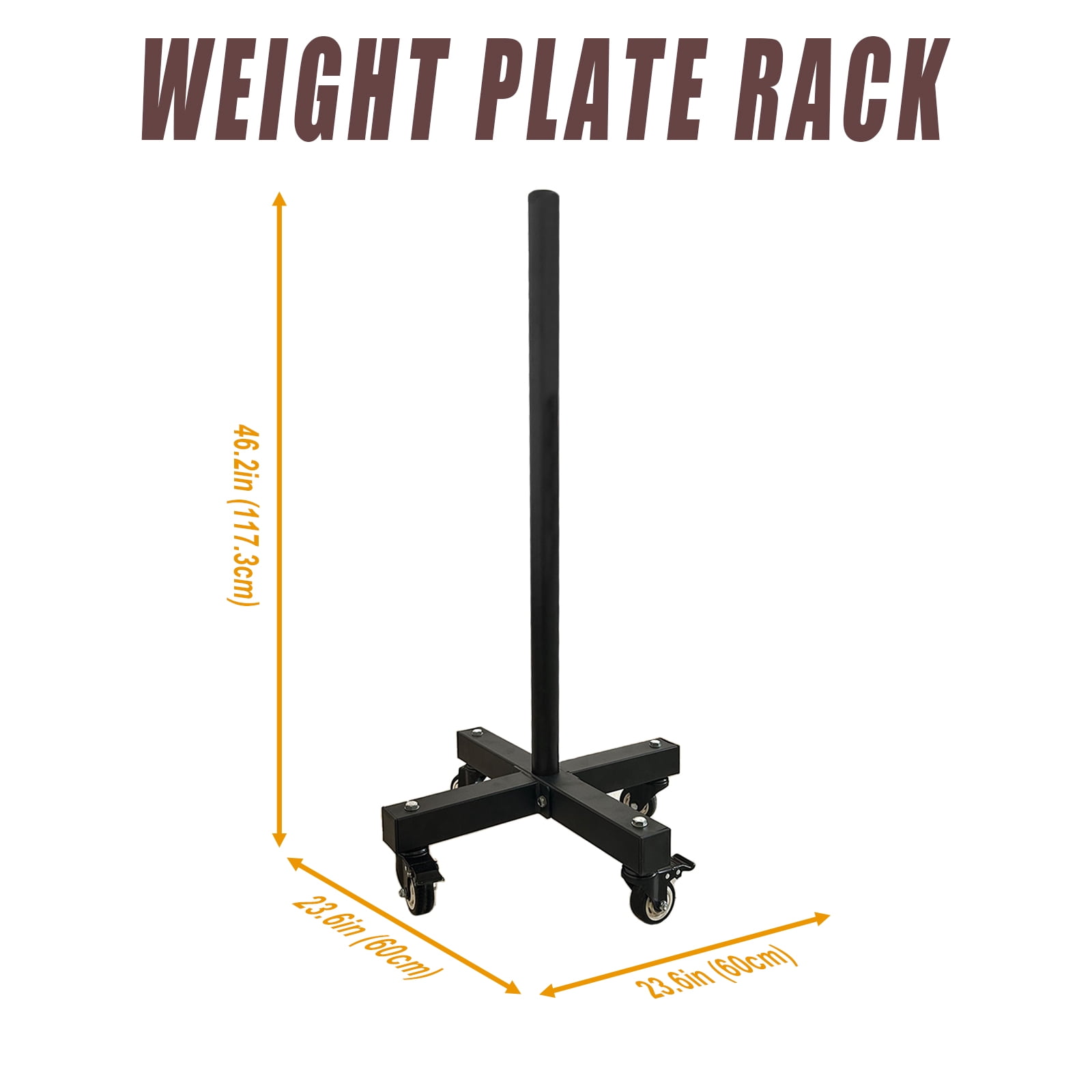 KORIKAHM Upgraded Movable Weight Plate Rack with Wheel, Portable Bumper Plate Holder Stand for Weight Storage, Strength Training Vertical Weight Tree for Home Gym Workout