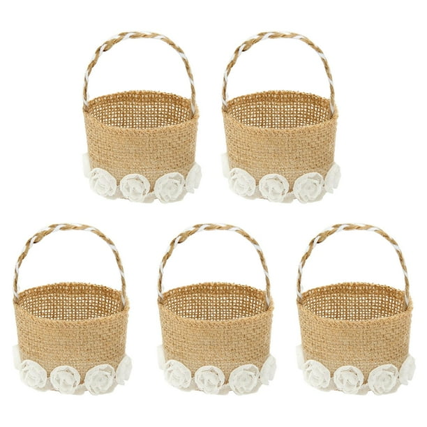 5x Bolsa de trucos de Halloween Cubo de dulces Cubo de dulces portátil reutilizable Cubo de flores Estilo B