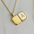 thumbnail image 6 of Ellison+Young Initial Deco Open Locket Pendant Necklace, A-Z Letter Chain, Gifts for Women, 6 of 16