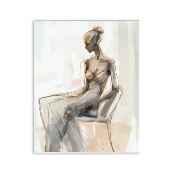 Stupell Industries Classy Figure Impression People Painting Unframed Art Print Wall Art, 11 x 14
