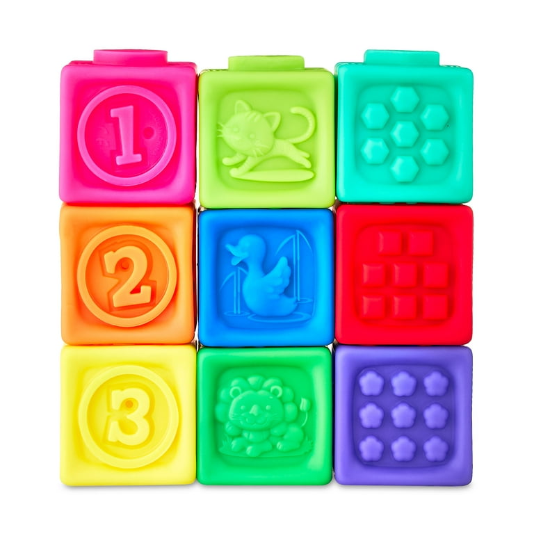 Spark.Create.Imagine. Sensory Stacking Vinyl Blocks, 9 Pieces, Ages 9 Months+