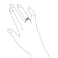 thumbnail image 3 of Bling Jewelry Womens Art Deco Style Cubic Zirconia Halo CZ Princess Cut Solitaire Engagement Ring Band Set Sterling Silver, 3 of 5