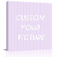 thumbnail image 2 of Purple White Stripe Wall Art Painting on Canvas, Modern Minimalist Geometric Striped Canvas Art Home Prints Wall Art Framed Modern Artwork for Living Room Bedroom Wall Decor 20x20in, 2 of 9