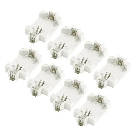8 Cell Battery Holder - Unique Bargains 8 Pcs Off White Plastic CR2032 Cell Button Lithium Battery Socket Holder