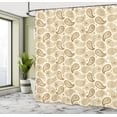 thumbnail image 5 of Ambesonne Beige Shower Curtain, Paisley Oriental Persian, 69"Wx84"L, Cream, 5 of 5