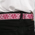 thumbnail image 4 of Buckle-Down Belt, Seatbelt Buckle Belt, Cute Skulls Checkers Pinks White, Youth 22 to 32 Inches, 4 of 9