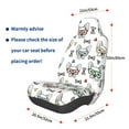thumbnail image 3 of Wukai Cute French Bulldog Full Set Car Seat Covers with Soft Padding Universal Auto Front Seats Protector and Cushion Mat, 3 of 5