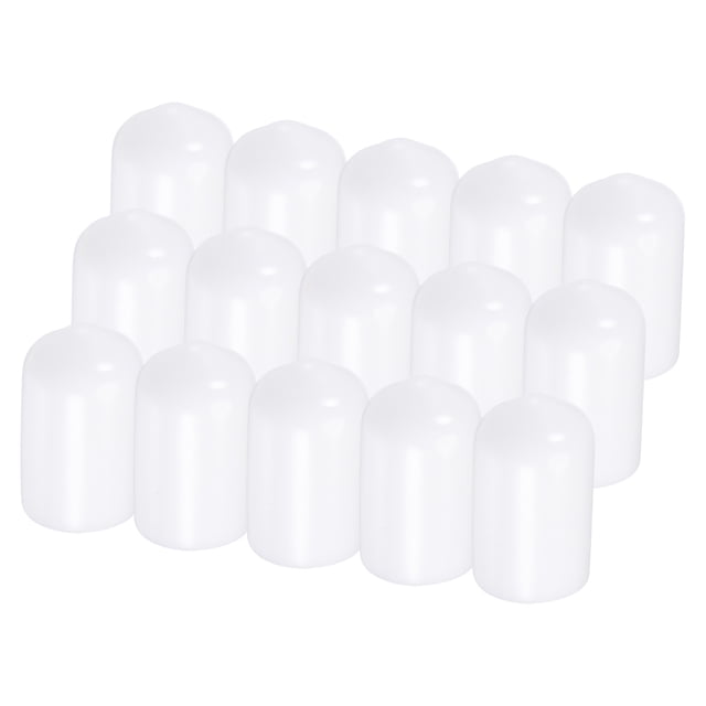 Unique Bargains Round End Caps Rubber Cover 3/8' Vinyl Screw Protector for Screw Bolt Pipe Tubing 50pcs