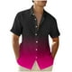 thumbnail image 1 of Ceisia Men's Gradient Print Short Sleeve Button Down Shirt for Casual & Vacation Wear Hot Pink XXXXL Gifts, 1 of 4
