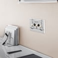 thumbnail image 5 of Yayeee Toggle Light Switch Wall Plate 2-Gang 4.56"x4.48" Decorative Outlet Cover, White Cat, 5 of 7