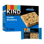 KIND Healthy Grains Gluten Free Vanilla Blueberry Snack Bars, 1.2 oz, 5 Count
