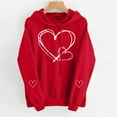 thumbnail image 5 of Craaazy Cozy Hoodies for Women Valentine's Day Drawstring Long Sleeve Hooded Tops with Pockets Gifts, 5 of 9