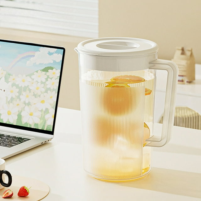 Birdeem 2L Pitcher with Lid, Cold Brew & Fruit Infuser Water Jug, Beverage Dispenser for Iced Tea, Lemonade, Kitchen, Fridge Storage