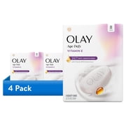 (4 pack) Olay Ultra Moisture Age Defy Beauty Bar with Vitamin E, Vitamin B3 and Moisturizers, 3.75oz, 8 Count