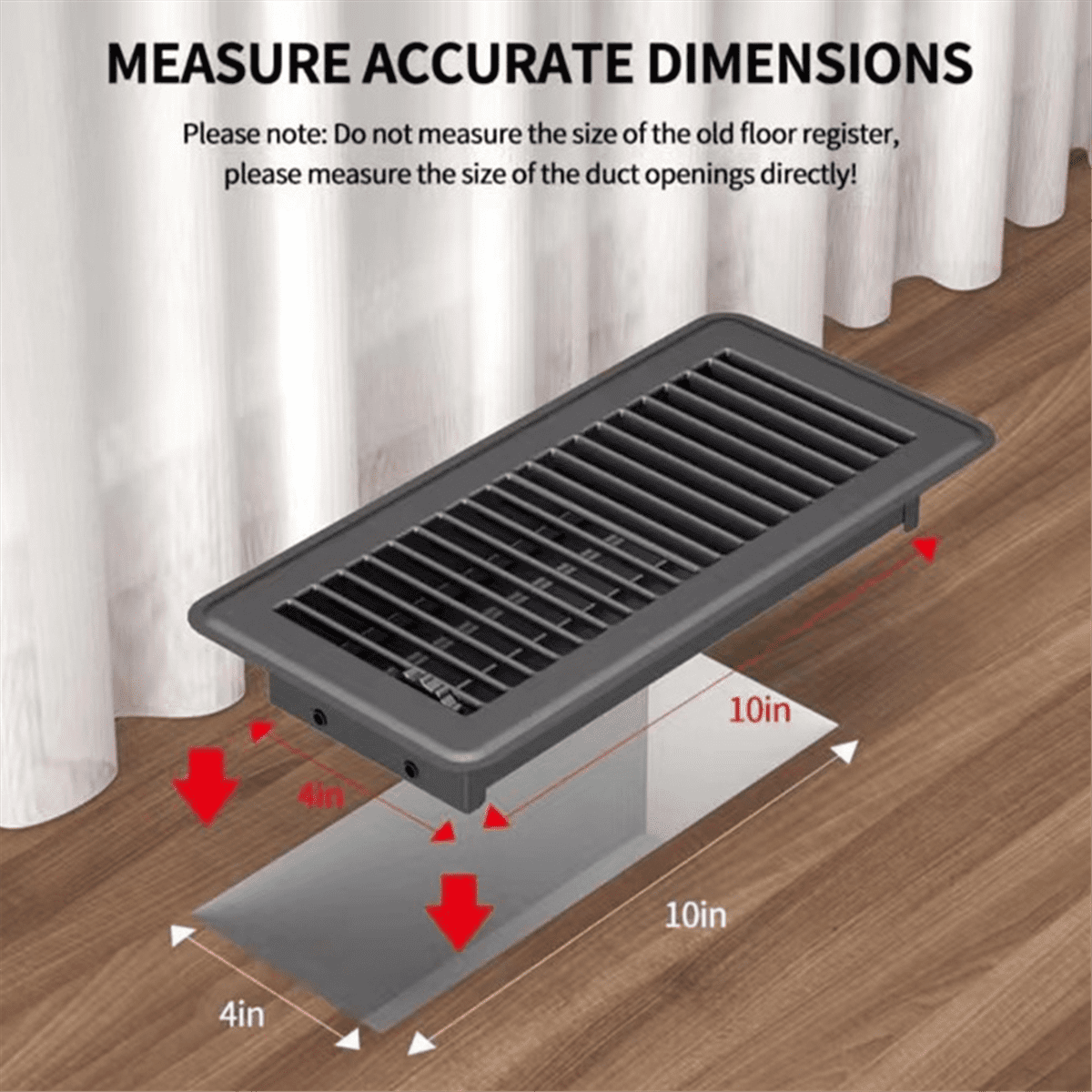2PCS x Floor Vent Covers-Brown