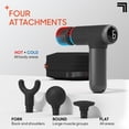thumbnail image 5 of Sharper Image® Powerboost® Pro+ Compact Hot & Cold Percussion Massager with Dual-Temperature Hot + Cold Massage Node, 6 Speed Settings, 4 Unique Attachments, Portable Design with Carrying Case, 5 of 12