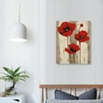 thumbnail image 3 of PRATYUS Fall Decor Red Flowers for Home Office Decor Canvas Wall Art Picture 16x20in, 3 of 3