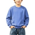 thumbnail image 5 of Tsivenald Cotton Boys Sweatshirt Oversized Long Sleeve Warm Sweatshirt Casual Soft Fall Winter Crew Neck Pullover Tops(3-4 Years,Blue), 5 of 8