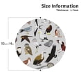 thumbnail image 2 of KLL Drink Coasters Set Round Shape of 4,PU Leather Absorbent Coasters Set Decorative Coffee Cup Coasters Housewarming Gift for Home Decor-Animal Bird, 2 of 5