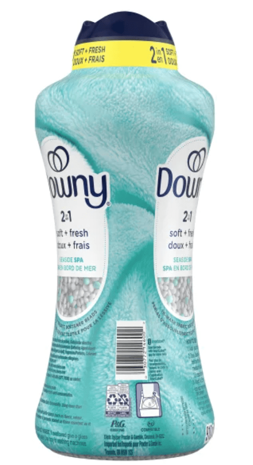 Downy 2-in-1 Soft + Fresh Fabric Softener, Seaside Spa, 910 g