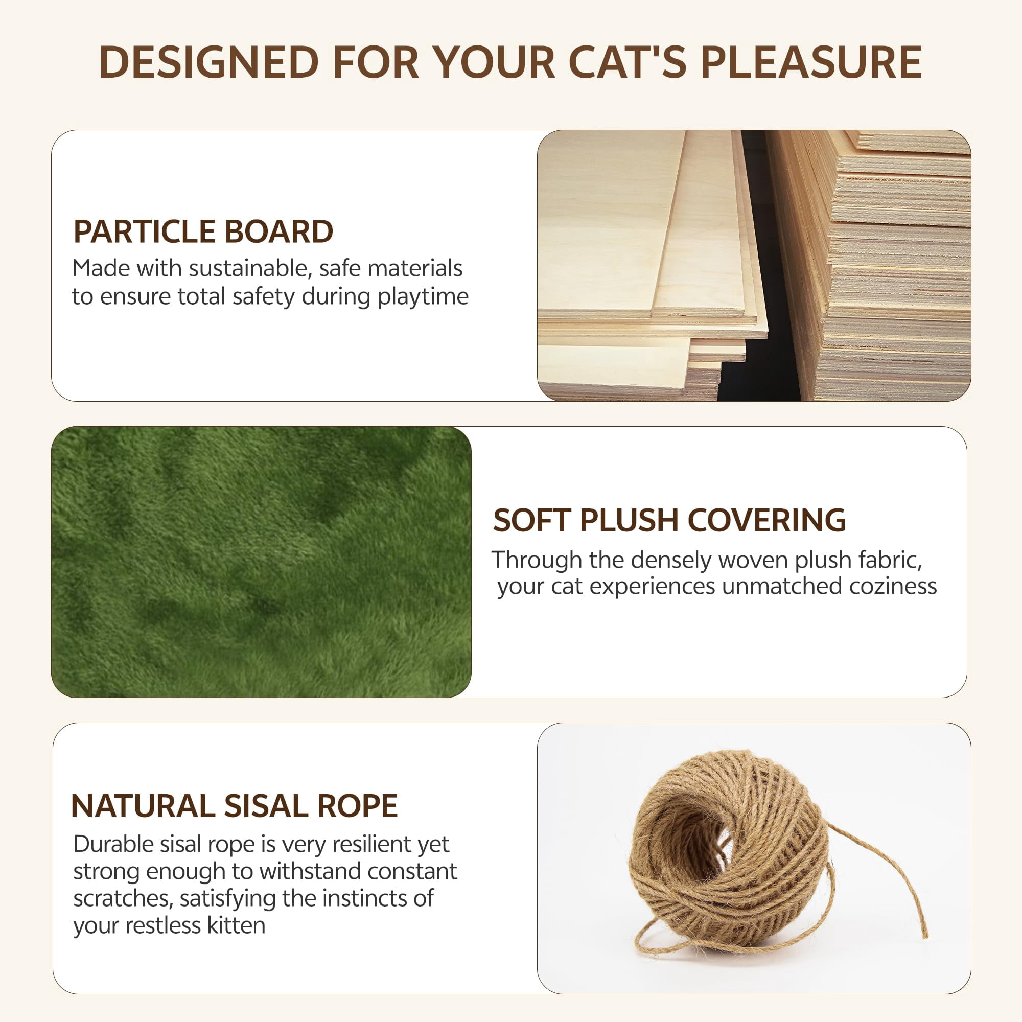9-in-1 Cat Wall Shelves  Multi-level Mounted Cats Furniture Set With Plush Fabric Floor Space-saving Wooden Climbing Systems Bridge Ladder Condos Green