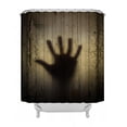 thumbnail image 1 of ZHAOCHENG Cortina de ducha, cortina de ducha de Halloween, cortina de ducha de baño de Halloween con ganchos de 71 pulgadas de ancho x 71 de alto, decoración de Halloween, cortina de partición imperme, 1 of 4