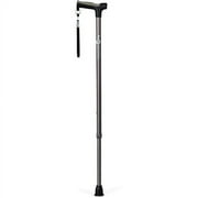 Hugo Adjustable Derby Cane with Reflective Strap, Smoke