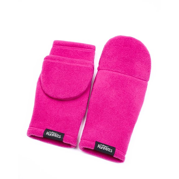 Double Velour Fleece RunMitts  Pink Small
